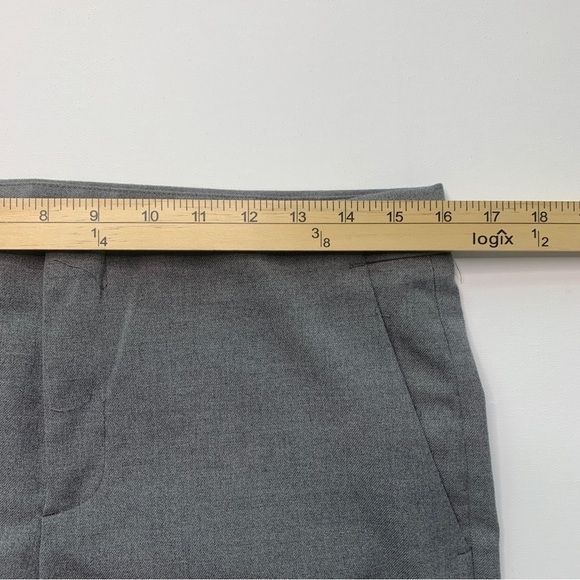 Banana Republic Women's Logan Gray Crop Ruffle Hem Trouser Pants Size 6 - Picture 14 of 15
